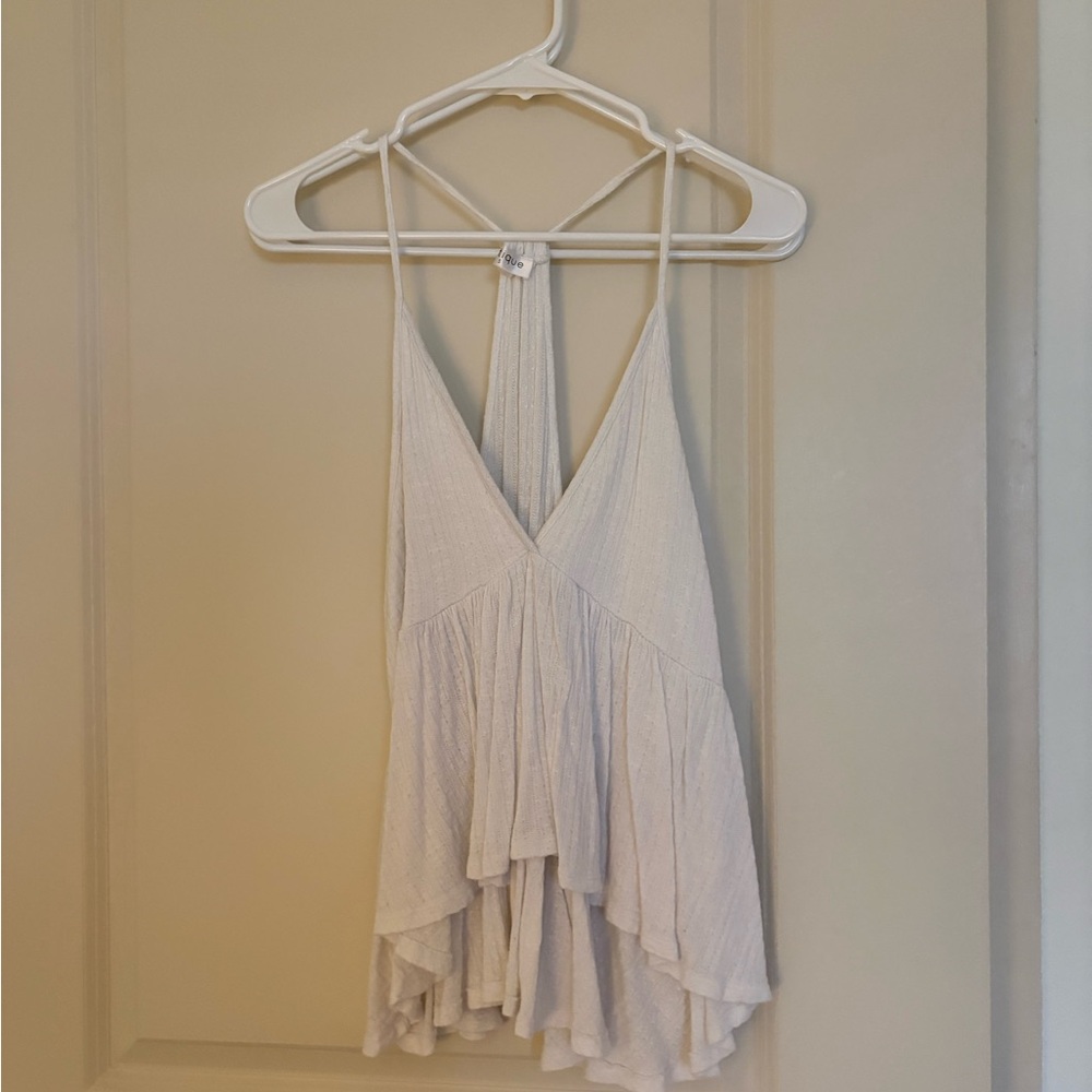 Vestique Cream Layered Cami Top